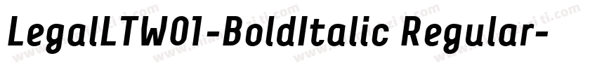 LegalLTW01-BoldItalic Regular字体转换